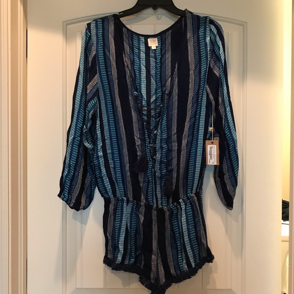 Women’s Blue Romper/Swimsuit Cover Up